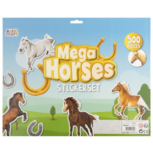 Mega sada samolepek - koně, 500 ks