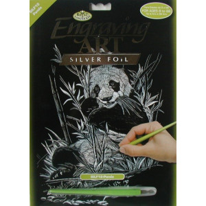 ROYAL and LANGNICKEL Stříbrný vyškrabovací obrázek - Panda