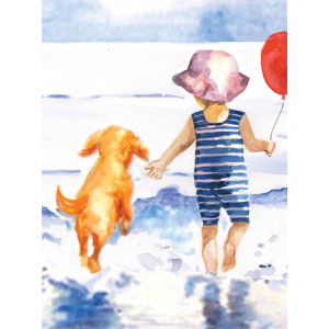 Malování podle čísel 22x30 cm - Chlapec a pes