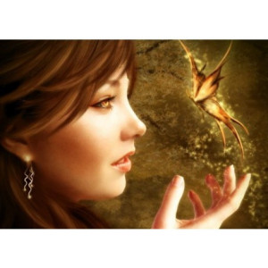 Diamantový obrázek - Motýlí princezna 30x40cm
