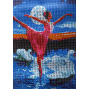 Norimpex Diamantové malování Baletka mezi labutěmi 30x40cm