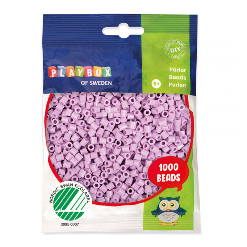 Zažehlovací korálky pastelové, 1000ks - fialové
