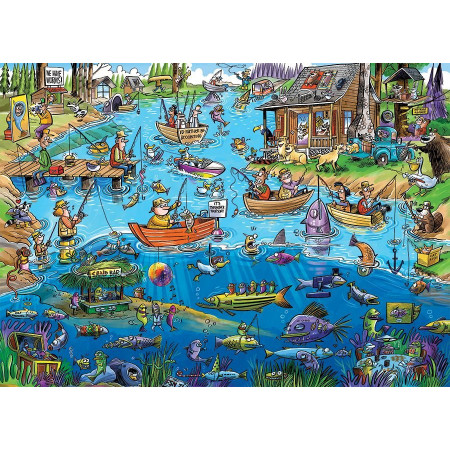 COBBLE HILL Puzzle DoodleTown: Na rybách 1000 dílků