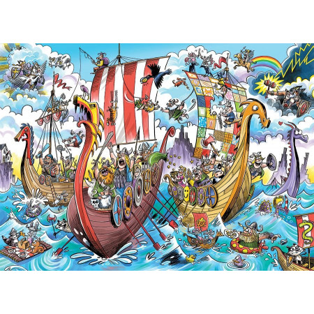 COBBLE HILL Puzzle DoodleTown: Vikingská výprava 1000 dílků