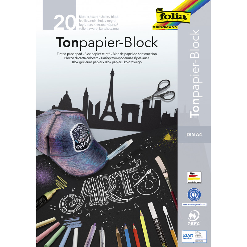 Blok na kreslení - černý - 130 g/m2