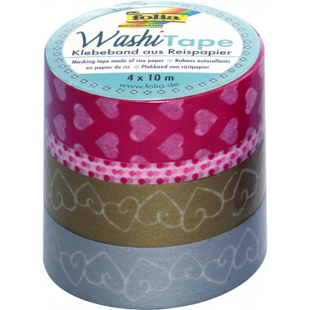Washi Tape - dekorační lepicí páska - 4 ks Láska