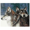 Diamantový obrázek -Vlci v zimě 30x40cm