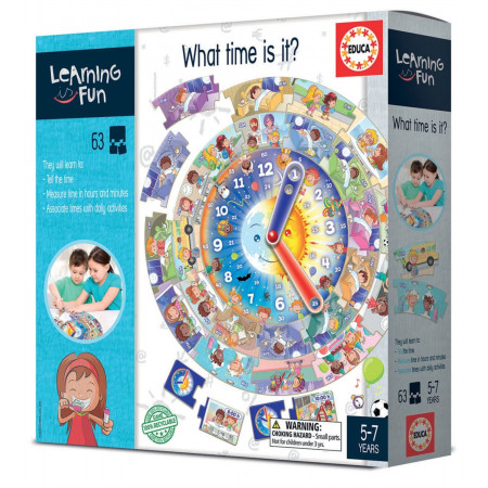 EDUCA Vzdělávací puzzle a hra Learning is Fun: Kolik je hodin?