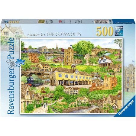 RAVENSBURGER Puzzle Útěk do Cotswolds 500 dílků