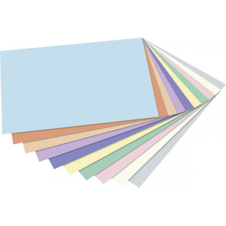 Barevný papír v pastelových barvách - 100 listů - DIN A4 - 10 barev