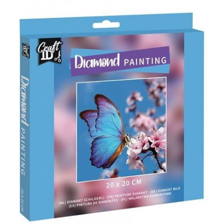 Diamantový obrázek - Motýl 20 x 20cm
