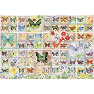 COBBLE HILL Puzzle Motýli a květy 2000 dílků