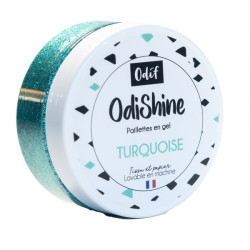 Třpytivá gelová barva na textil, 65 g - Tyrkysová "Turquoise"