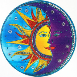 Norimpex Diamantové malování 7D Slunce a měsíc 30x30cm