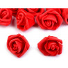 Dekorační pěnová růže Ø4 cm červená rumělka 10ks, 111