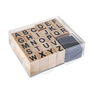 Dřevěná razítka abeceda