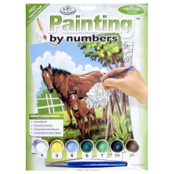 Malování podle čísel 22x30 cm- Koně
