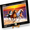 WOODEN CITY Dřevěné puzzle Divocí koně na pláži 2v1, 4000 dílků