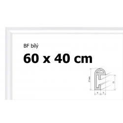 BFHM Plastový rám na puzzle 60x40cm - bílý