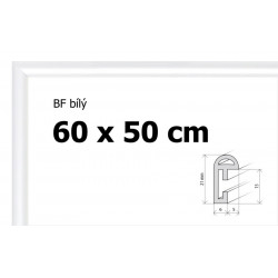 BFHM Plastový rám na puzzle 60x50cm - bílý