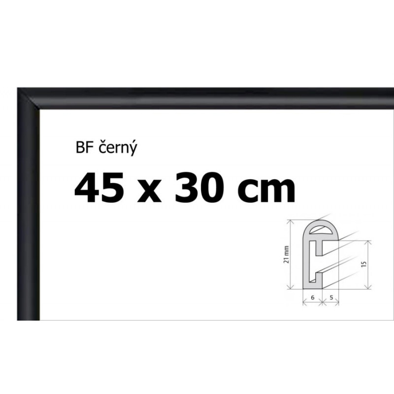 BFHM Plastový rám 45x30cm - černý
