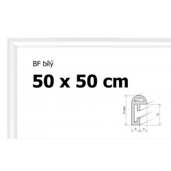 BFHM Plastový rám na puzzle 50x50cm - bílý