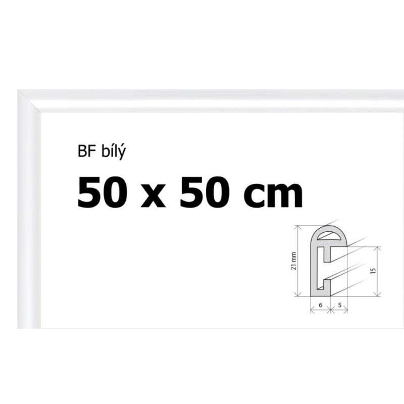 BFHM Plastový rám na puzzle 50x50cm - bílý