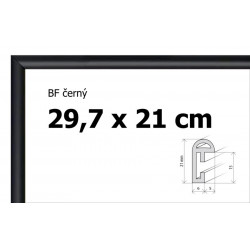 BFHM Plastový rám 29,7x21cm A4 - černý