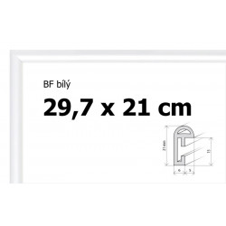 BFHM Plastový rám 29,7x21cm A4 - bílý