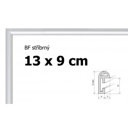 BFHM Plastový rám 13x9cm - stříbrný