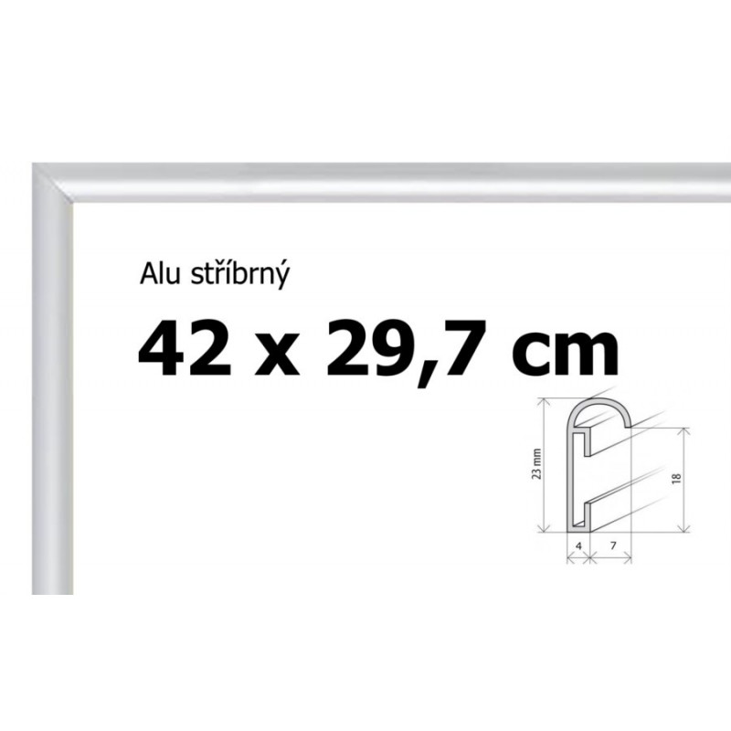 BFHM Hliníkový rám na puzzle 42x29,7cm A3 - stříbrný