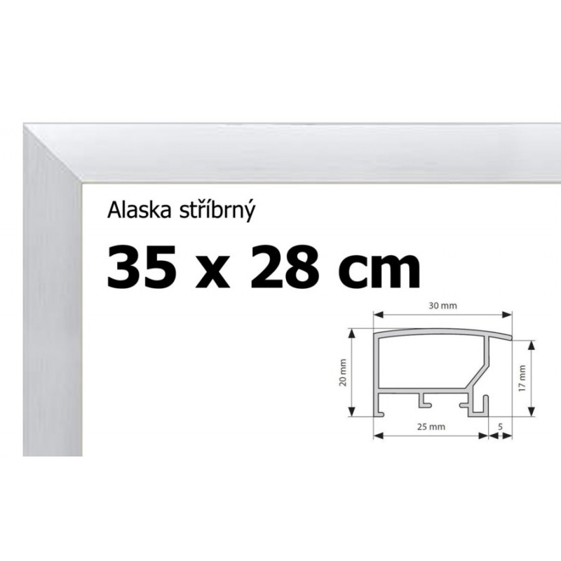 BFHM Alaska hliníkový rám 35x28cm - stříbrný
