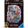 RAVENSBURGER Dřevěné obrysové puzzle Kouzelná kočka 150 dílků