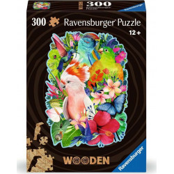 RAVENSBURGER Dřevěné obrysové puzzle Nádherní ptáci 300 dílků