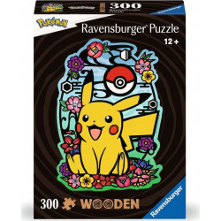 RAVENSBURGER Dřevěné obrysové puzzle Pikachu 300 dílků