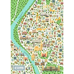 RAVENSBURGER Puzzle Mapa Sevilly 1000 dílků