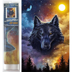 Norimpex Diamantové malování Temný vlk 30x40cm