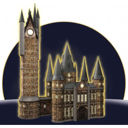 RAVENSBURGER Svítící 3D puzzle Noční edice Harry Potter: Bradavický hrad - Astronomická věž 626 dílk...