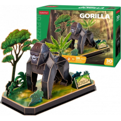 CUBICFUN 3D puzzle Gorila 34 dílků