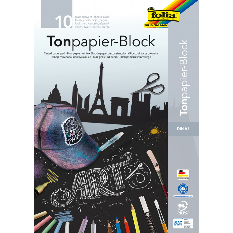 Blok na kreslení - černý - 130 g/m2