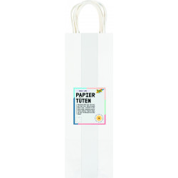 Papírové tašky na lahve - 110 g/m2 - BÍLÁ