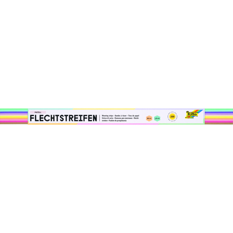 Papírové proužky - 130 g/m2 - šířka 1,5 cm - pastelové barvy