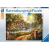 RAVENSBURGER Puzzle Domek u řeky 500 dílků
