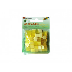 Mozaika pryskyřicová 10x10mm- žlutý mix