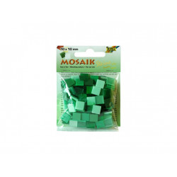 Mozaika pryskyřicová 10x10mm- zelený mix