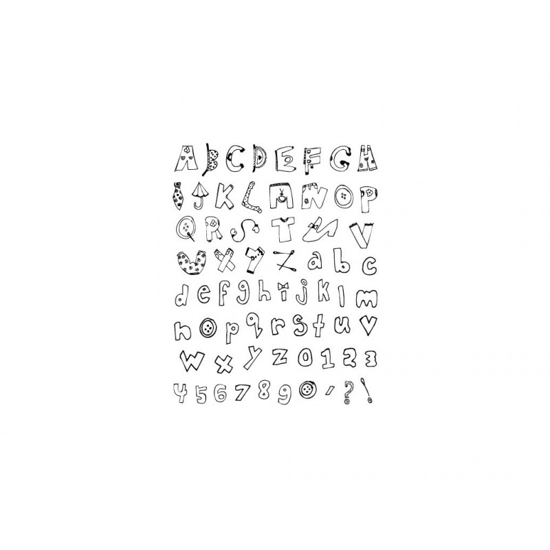 Gelová razítka- Abeceda a čísla obrázková 14x18cm