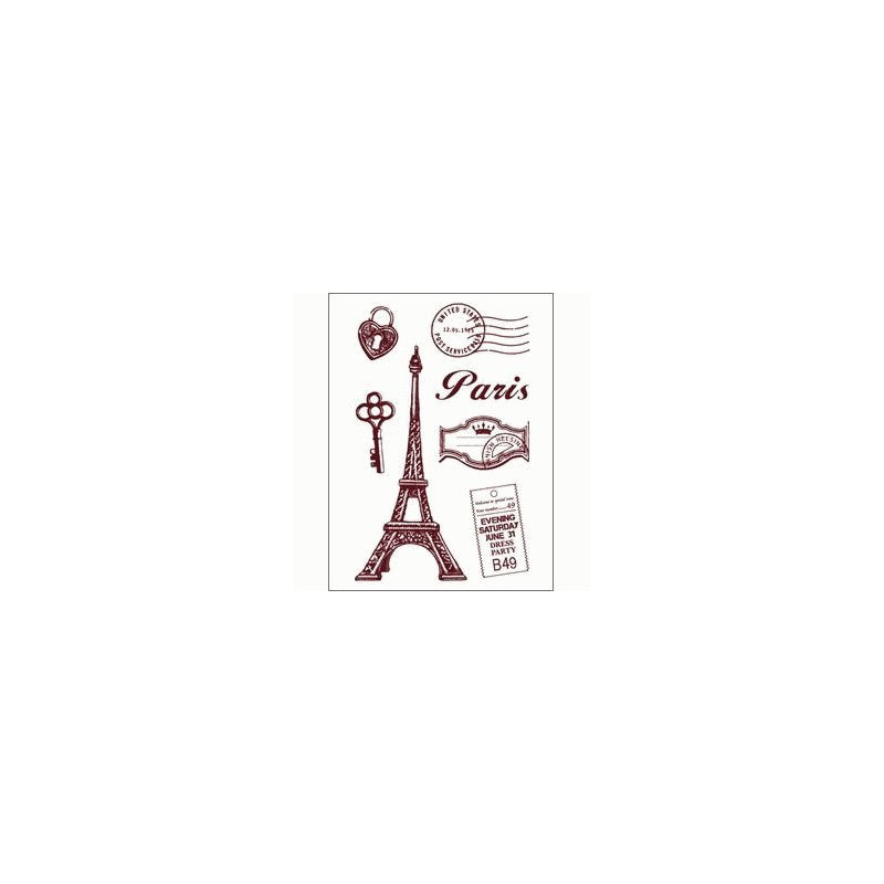 Gelová razítka - Paříž - malá 10x15cm