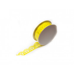Samolepicí krajka - žluté mašličky 1,8 cm x 1 m Scrapbooking