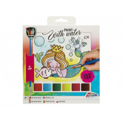 Malování, vodové barvy, včetně barev, mix 15 obrázků - holčičí