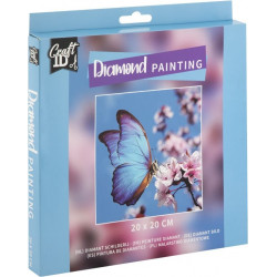 GRAFIX Diamantové malování Motýl 20x20cm